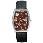 Rabbits, Owls And Cute Little Porcupines  Barrel Style Metal Watch