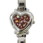 Rabbits, Owls And Cute Little Porcupines  Heart Italian Charm Watch