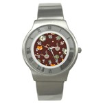 Rabbits, Owls And Cute Little Porcupines  Stainless Steel Watch