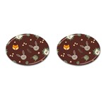 Rabbits, Owls And Cute Little Porcupines  Cufflinks (Oval)