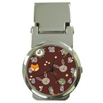 Rabbits, Owls And Cute Little Porcupines  Money Clip Watch