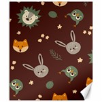 Rabbits, Owls And Cute Little Porcupines  Canvas 8  x 10 