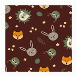 Rabbits, Owls And Cute Little Porcupines  Medium Glasses Cloth