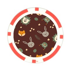 Rabbits, Owls And Cute Little Porcupines  Poker Chip Card Guard from ArtsNow.com Front