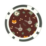 Rabbits, Owls And Cute Little Porcupines  Poker Chip Card Guard