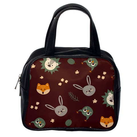 Rabbits, Owls And Cute Little Porcupines  Classic Handbag (One Side) from ArtsNow.com Front