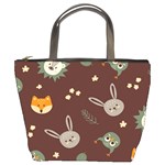 Rabbits, Owls And Cute Little Porcupines  Bucket Bag