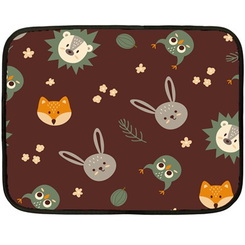 Rabbits, Owls And Cute Little Porcupines  Fleece Blanket (Mini) from ArtsNow.com 35 x27  Blanket