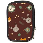 Rabbits, Owls And Cute Little Porcupines  Compact Camera Leather Case