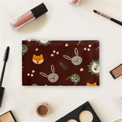 Rabbits, Owls And Cute Little Porcupines  Cosmetic Bag (Small) from ArtsNow.com Front