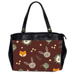 Rabbits, Owls And Cute Little Porcupines  Oversize Office Handbag (2 Sides)