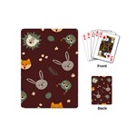 Rabbits, Owls And Cute Little Porcupines  Playing Cards Single Design (Mini)