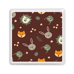 Rabbits, Owls And Cute Little Porcupines  Memory Card Reader (Square)