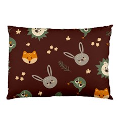 Rabbits, Owls And Cute Little Porcupines  Pillow Case (Two Sides) from ArtsNow.com Back