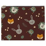 Rabbits, Owls And Cute Little Porcupines  Cosmetic Bag (XXXL)