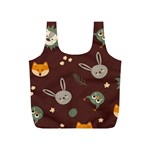 Rabbits, Owls And Cute Little Porcupines  Full Print Recycle Bag (S)