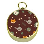 Rabbits, Owls And Cute Little Porcupines  Gold Compass