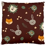 Rabbits, Owls And Cute Little Porcupines  Standard Flano Cushion Case (One Side)