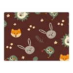 Rabbits, Owls And Cute Little Porcupines  Double Sided Flano Blanket (Mini)