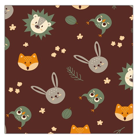 Rabbits, Owls And Cute Little Porcupines  Square Satin Scarf (36  x 36 ) from ArtsNow.com Front