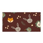 Rabbits, Owls And Cute Little Porcupines  Satin Wrap 35  x 70 