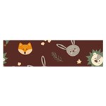 Rabbits, Owls And Cute Little Porcupines  Oblong Satin Scarf (16  x 60 )