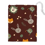 Rabbits, Owls And Cute Little Porcupines  Drawstring Pouch (4XL)