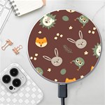 Rabbits, Owls And Cute Little Porcupines  Wireless Fast Charger(White)