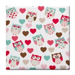 Lovely Owls Tile Coaster