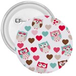 Lovely Owls 3  Button