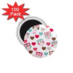 Lovely Owls 1.75  Magnet (100 pack) 