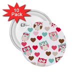 Lovely Owls 2.25  Button (10 pack)