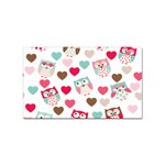 Lovely Owls Sticker (Rectangular)