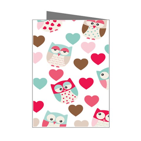 Lovely Owls Mini Greeting Card from ArtsNow.com Right