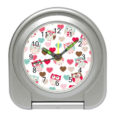 Lovely Owls Travel Alarm Clock from ArtsNow.com Front