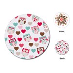 Lovely Owls Playing Cards Single Design (Round)