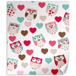 Lovely Owls Canvas 8  x 10 