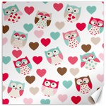 Lovely Owls Canvas 12  x 12 