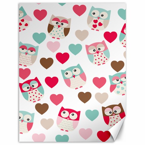 Lovely Owls Canvas 12  x 16  from ArtsNow.com 11.86 x15.41  Canvas - 1