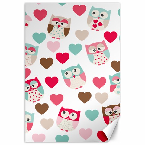 Lovely Owls Canvas 12  x 18  from ArtsNow.com 11.88 x17.36  Canvas - 1