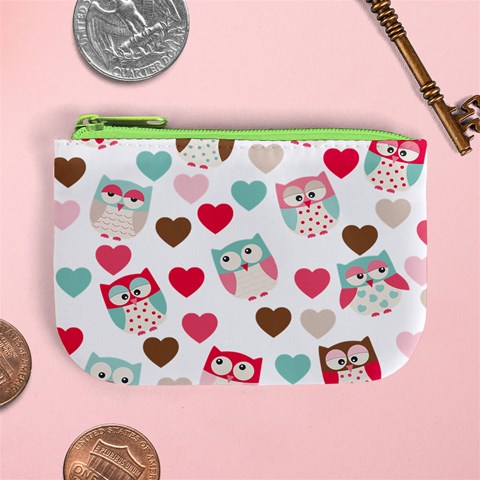 Lovely Owls Mini Coin Purse from ArtsNow.com Front