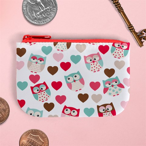 Lovely Owls Mini Coin Purse from ArtsNow.com Front