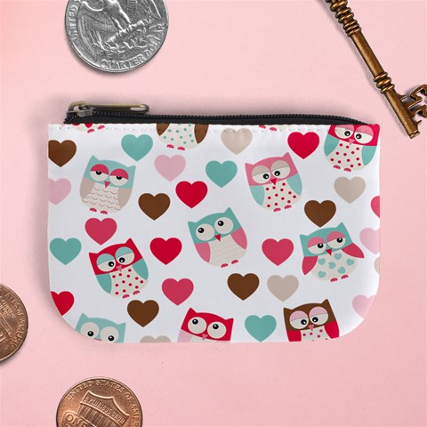 Lovely Owls Mini Coin Purse from ArtsNow.com Front