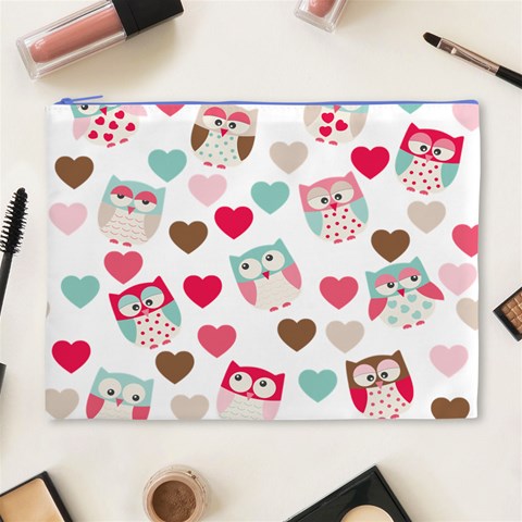 Lovely Owls Cosmetic Bag (XL) from ArtsNow.com Front