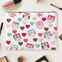 Lovely Owls Cosmetic Bag (XL) from ArtsNow.com Back