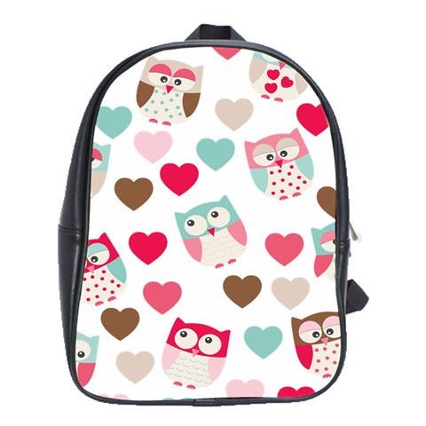 Lovely Owls School Bag (XL) from ArtsNow.com Front