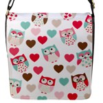 Lovely Owls Flap Closure Messenger Bag (S)