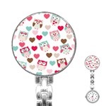 Lovely Owls Stainless Steel Nurses Watch