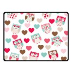 Lovely Owls Double Sided Fleece Blanket (Small)