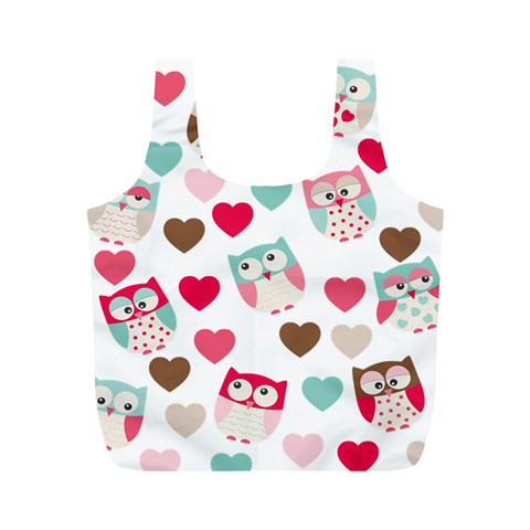 Lovely Owls Full Print Recycle Bag (M) from ArtsNow.com Front